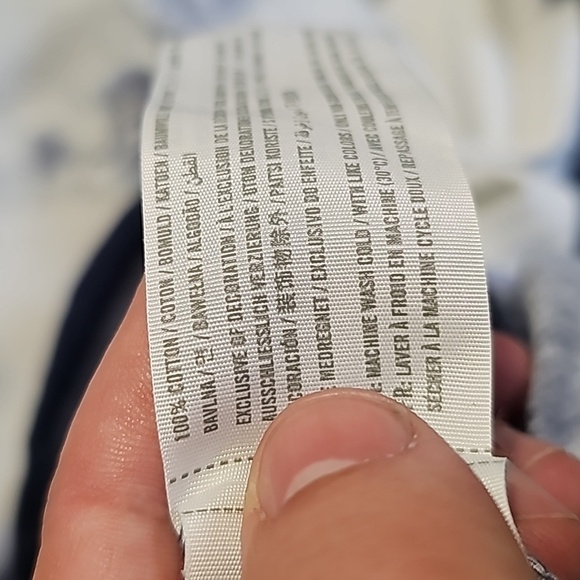 Hollister medium blue and white curved hem long sleeve shirt - Picture 7 of 7